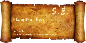 Stampfer Éva névjegykártya